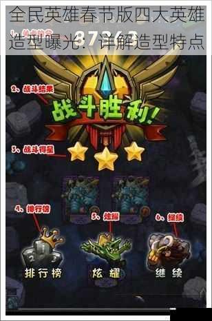 全民英雄春节版四大英雄造型曝光:详解造型特点