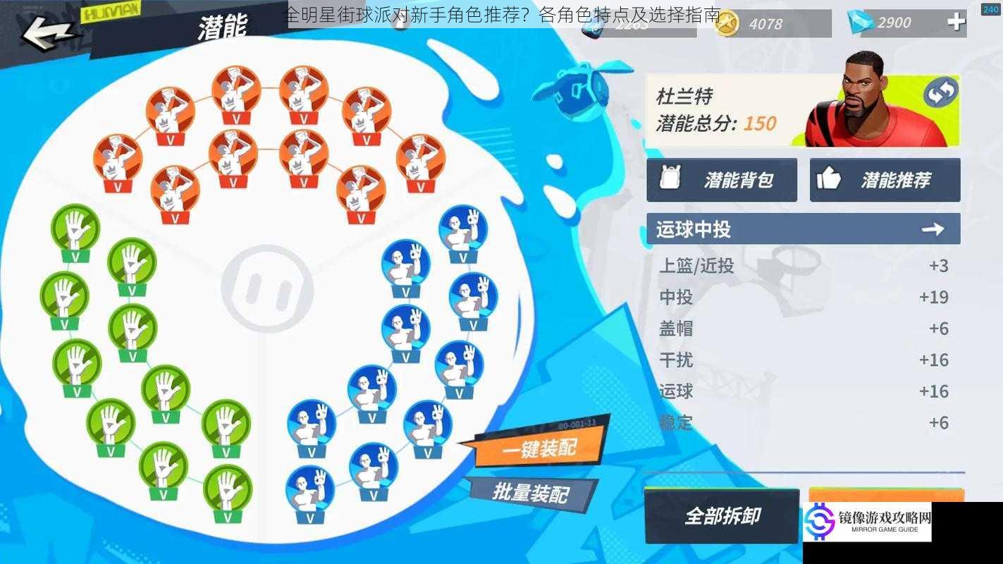 全明星街球派对新手角色推荐?各角色特点及选择指南