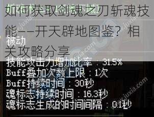 如何获取剑魂之刃斩魂技能——开天辟地图鉴?相关攻略分享