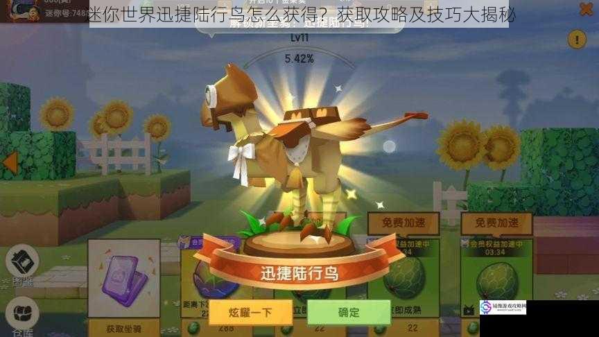 迷你世界迅捷陆行鸟怎么获得?获取攻略及技巧大揭秘