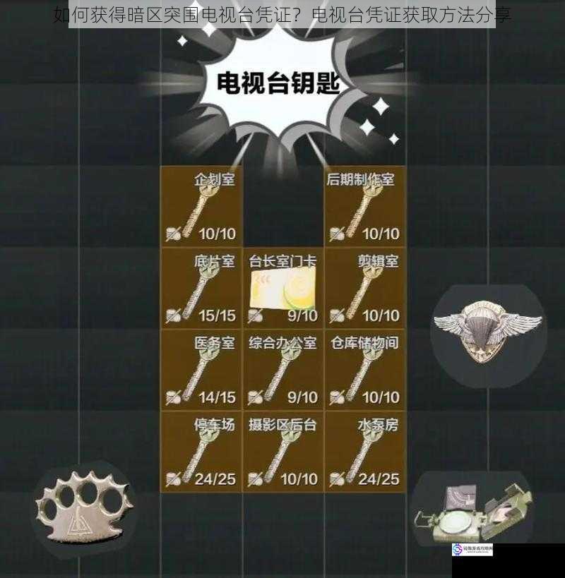 如何获得暗区突围电视台凭证?电视台凭证获取方法分享