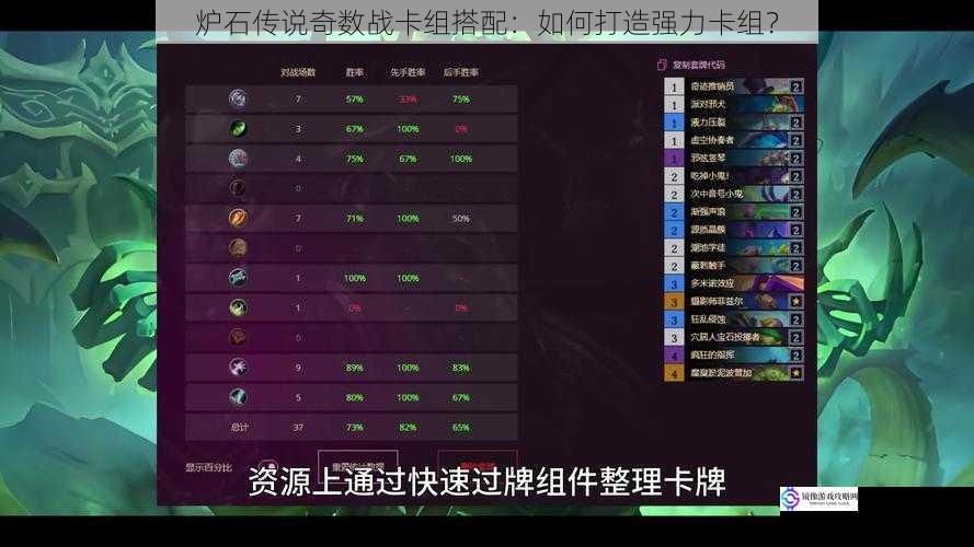 炉石传说奇数战卡组搭配:如何打造强力卡组?