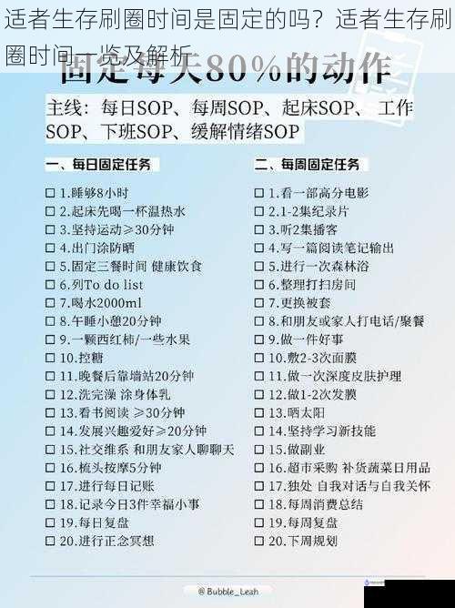 适者生存刷圈时间是固定的吗?适者生存刷圈时间一览及解析