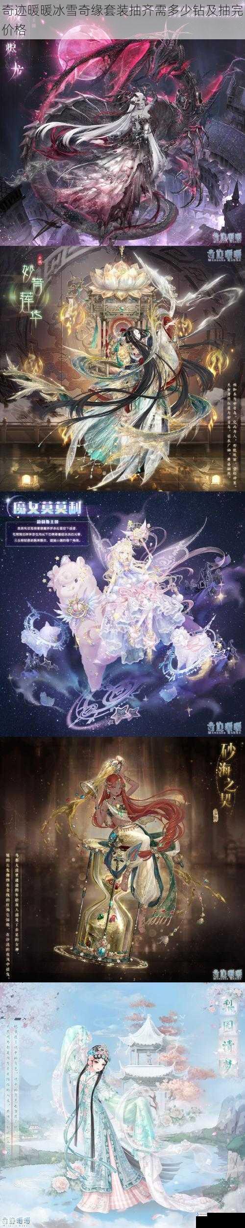 奇迹暖暖冰雪奇缘套装抽齐需多少钻及抽完价格