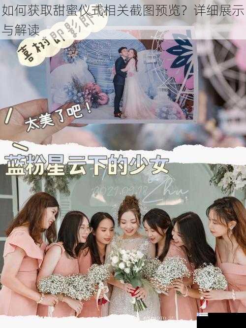 如何获取甜蜜仪式相关截图预览?详细展示与解读