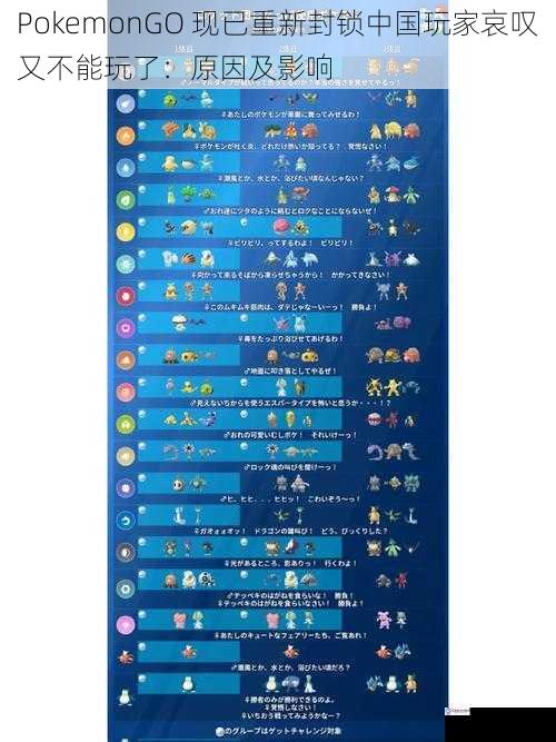 PokemonGO 现已重新封锁中国玩家哀叹又不能玩了:原因及影响