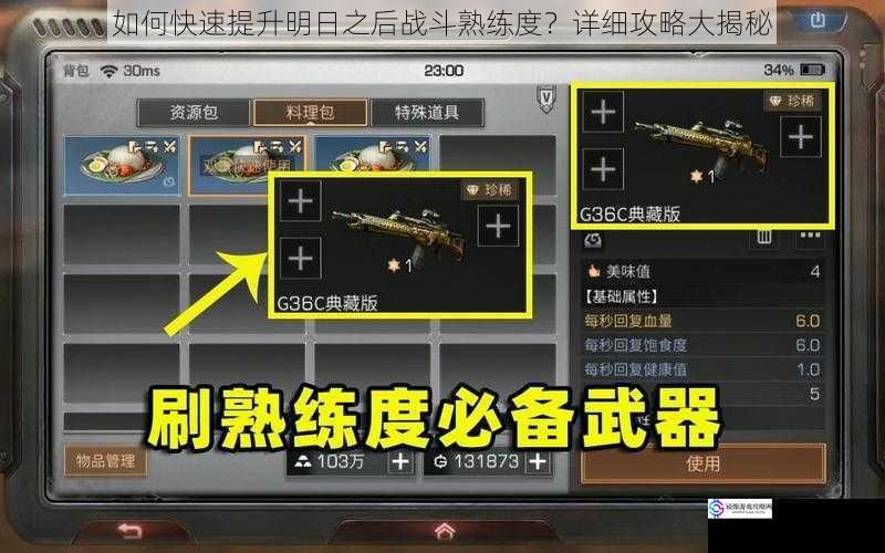 如何快速提升明日之后战斗熟练度?详细攻略大揭秘