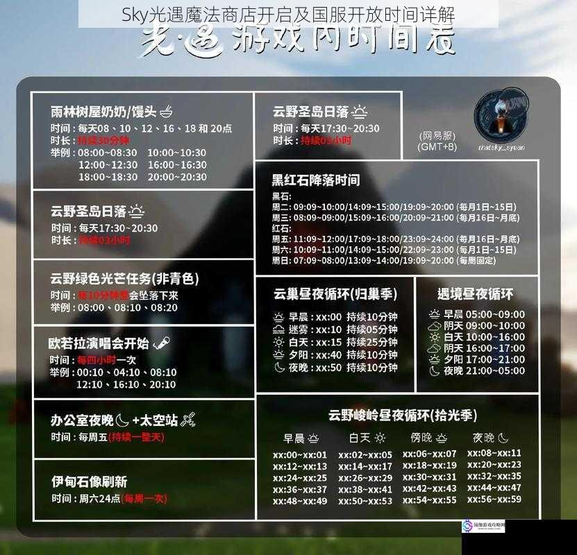 Sky 光遇魔法商店开启及国服开放时间详解