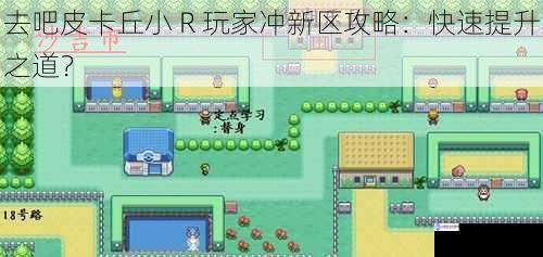 去吧皮卡丘小 R 玩家冲新区攻略:快速提升之道?