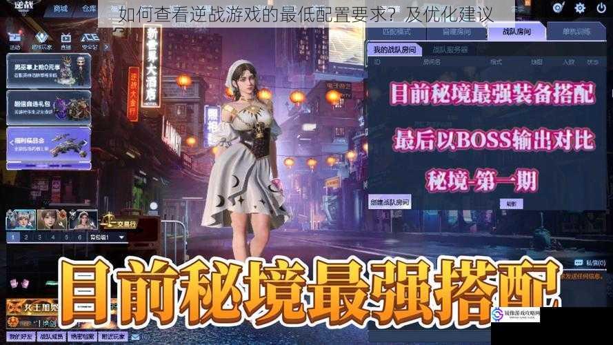 如何查看逆战游戏的最低配置要求?及优化建议