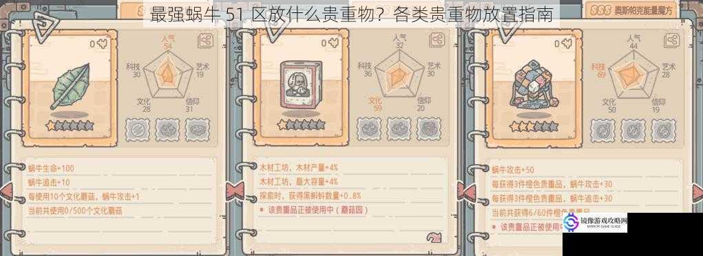 最强蜗牛 51 区放什么贵重物?各类贵重物放置指南