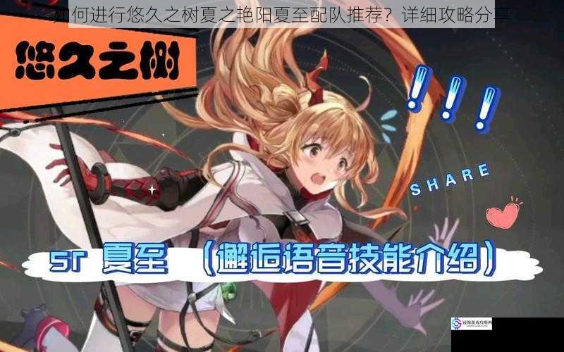 如何进行悠久之树夏之艳阳夏至配队推荐?详细攻略分享