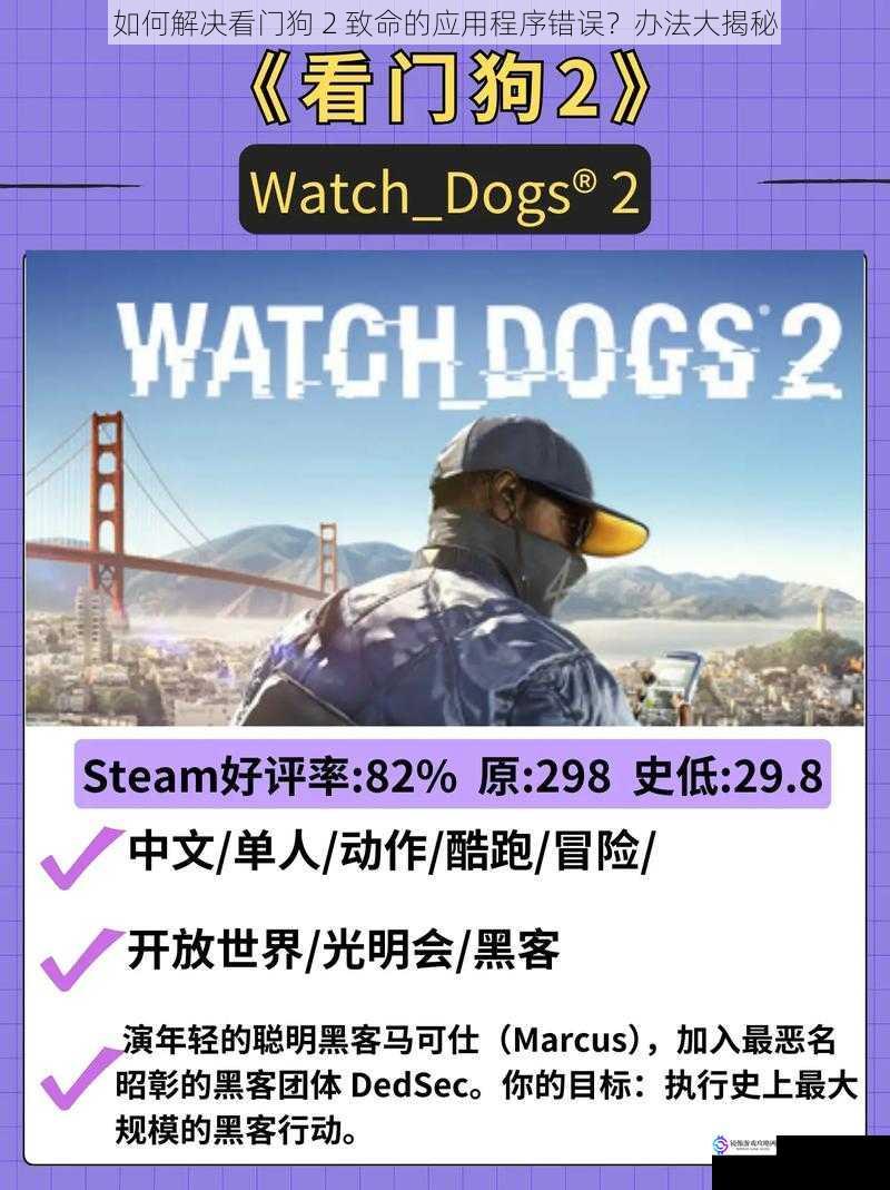如何解决看门狗 2 致命的应用程序错误?办法大揭秘