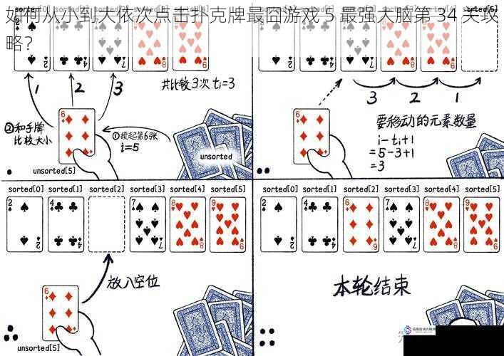 观察扑克牌的排列顺序