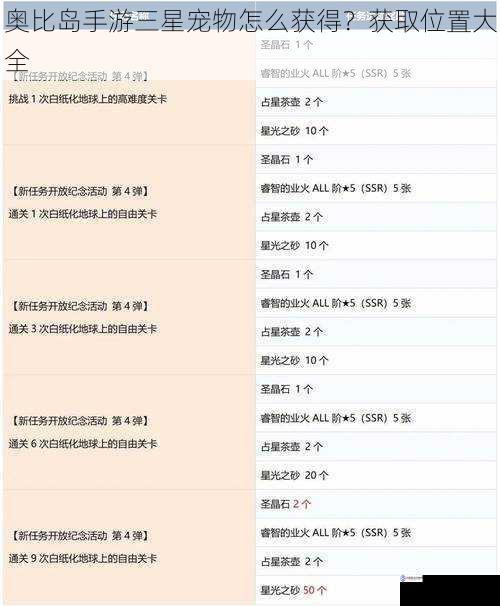 主线任务奖励