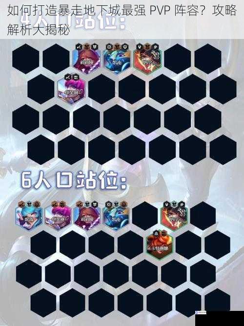 角色选择:奠定阵容基础