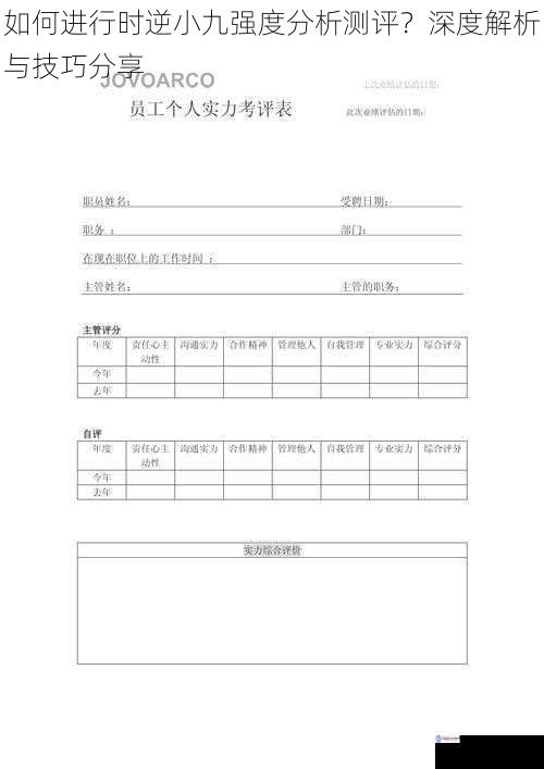 技能分析与评估
