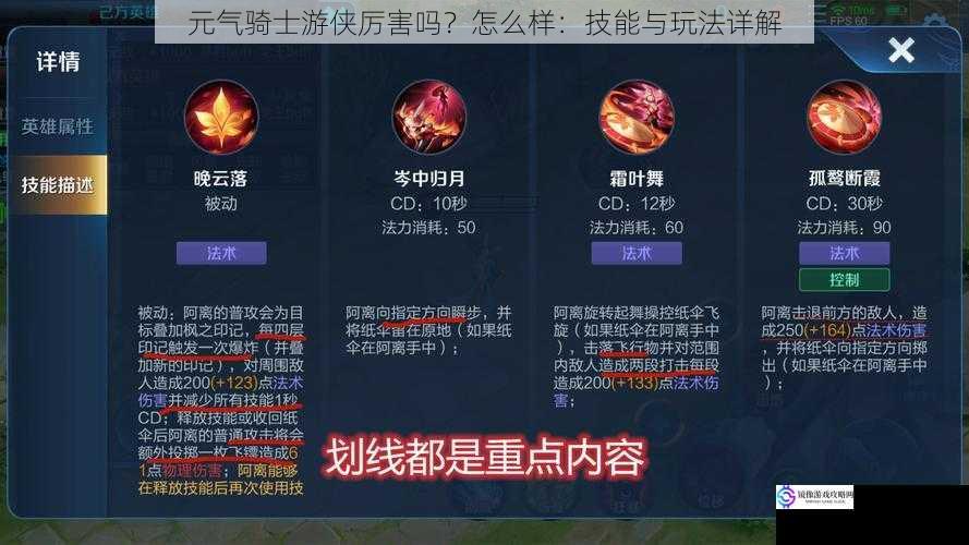 技能:灵活多变,输出爆炸