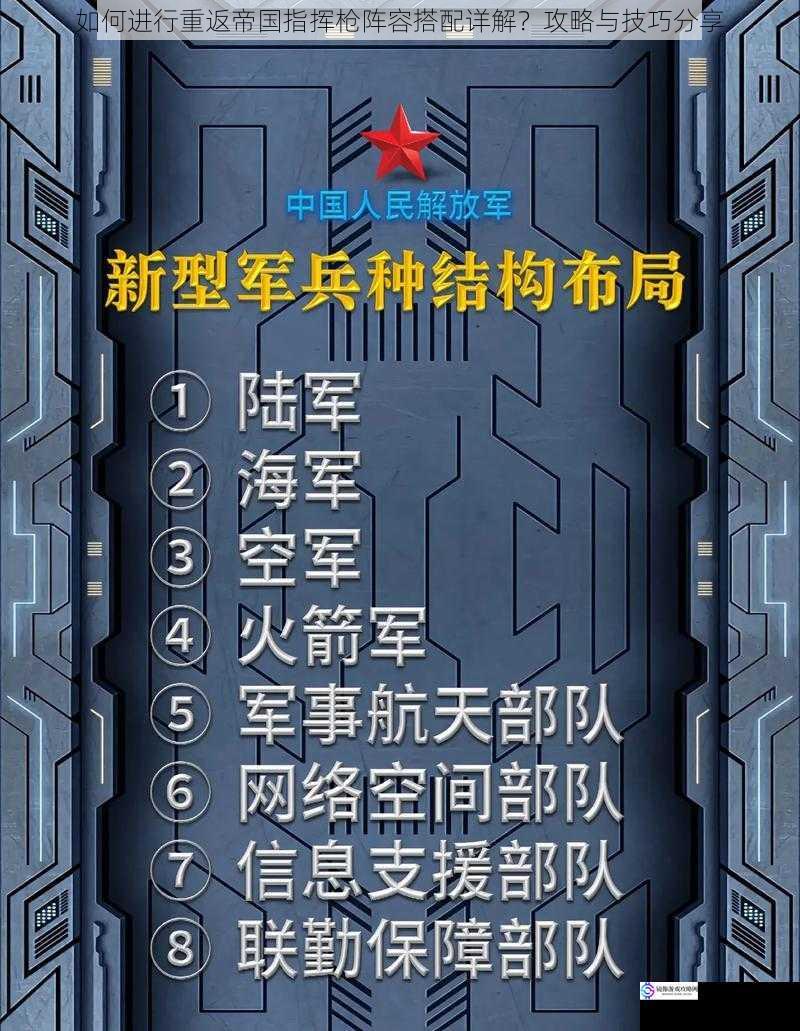兵种搭配与协同