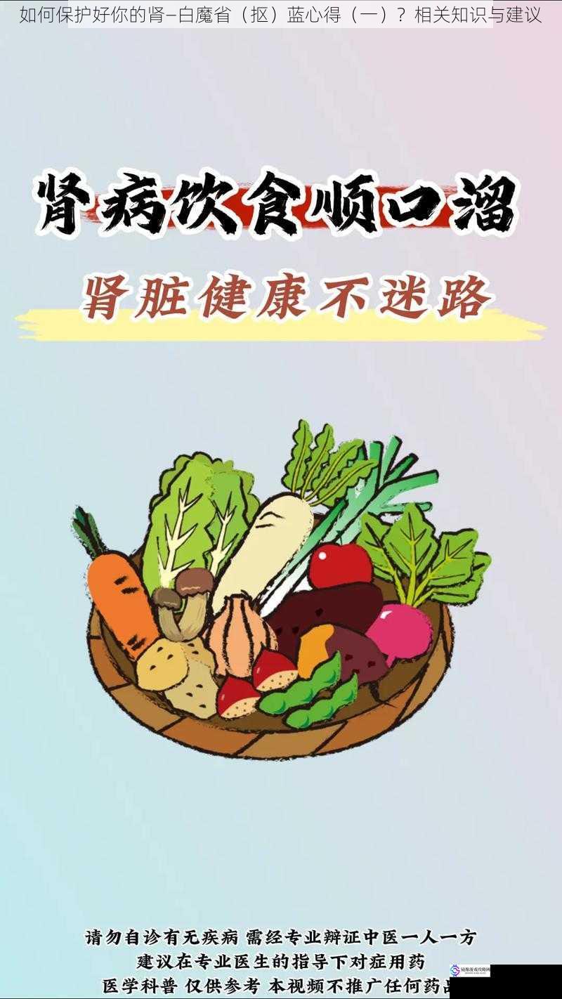 合理饮食,呵护肾脏