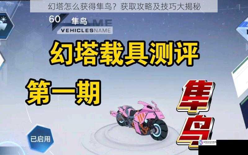 幻塔怎么获得隼鸟?获取攻略及技巧大揭秘