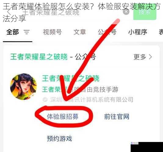王者荣耀体验服怎么安装?体验服安装解决方法分享