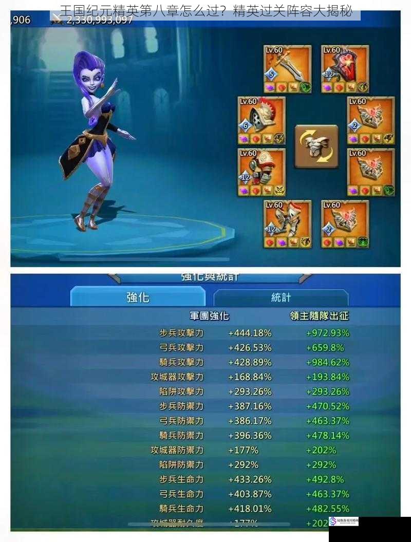 王国纪元精英第八章怎么过?精英过关阵容大揭秘