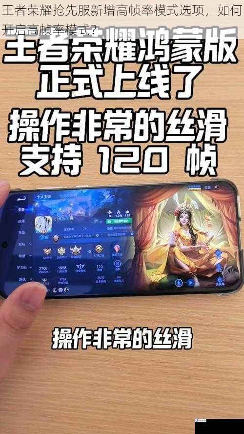 王者荣耀抢先服新增高帧率模式选项,如何开启高帧率模式?