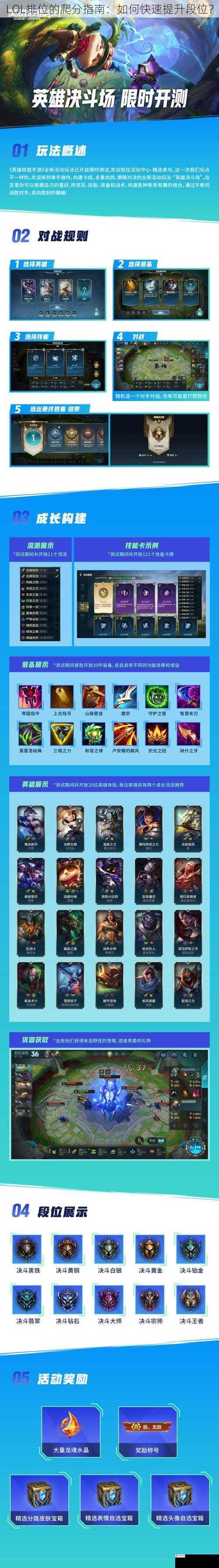 LOL排位的爬分指南:如何快速提升段位?