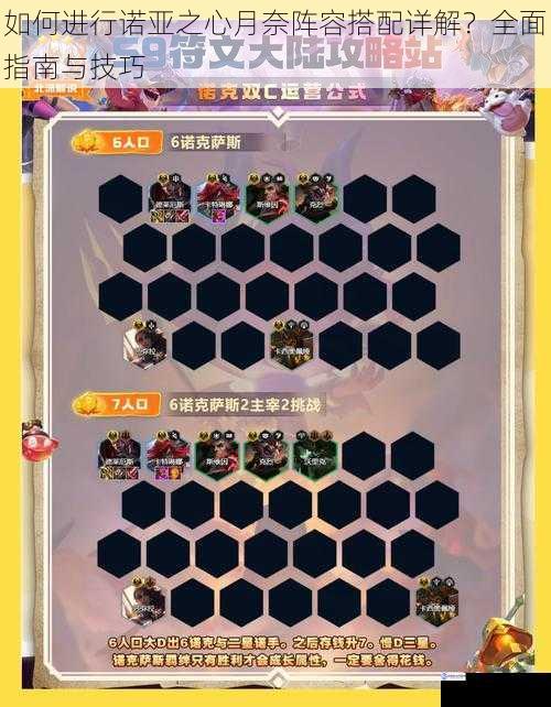 如何进行诺亚之心月奈阵容搭配详解?全面指南与技巧