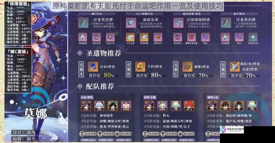 原神莫娜固有天赋托付于命运吧作用一览及使用技巧
