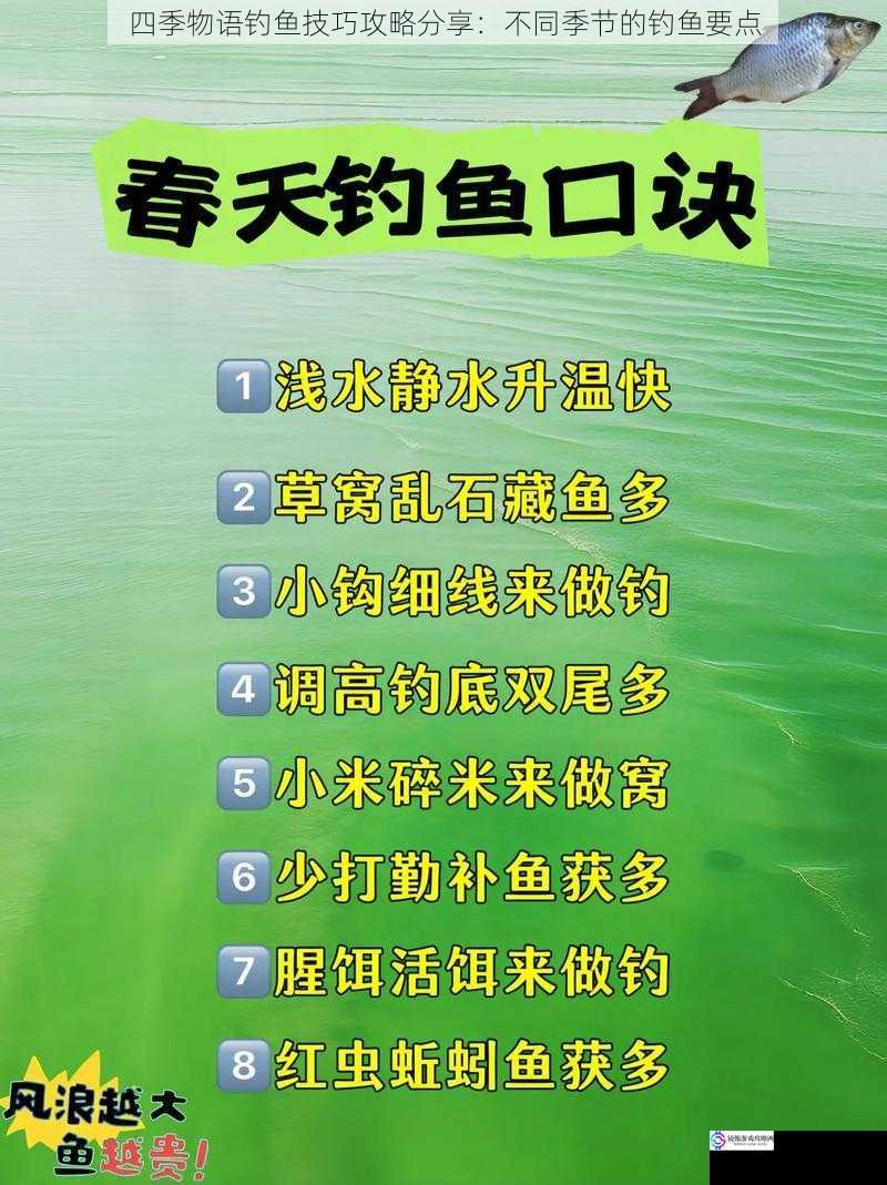 四季物语钓鱼技巧攻略分享:不同季节的钓鱼要点
