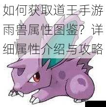 如何获取道王手游雨兽属性图鉴?详细属性介绍与攻略