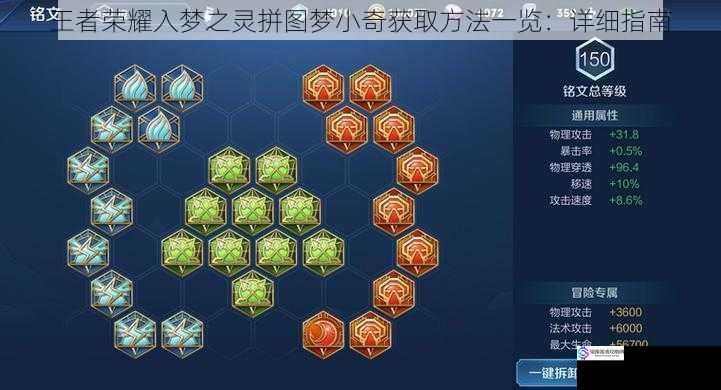 王者荣耀入梦之灵拼图梦小奇获取方法一览:详细指南