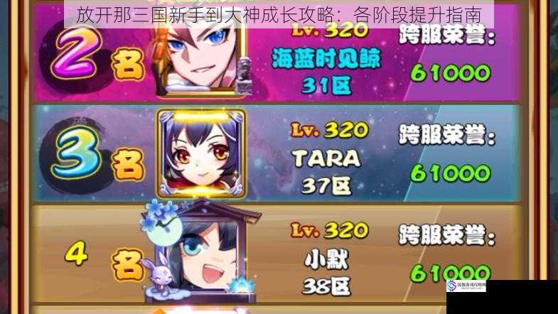 放开那三国新手到大神成长攻略:各阶段提升指南