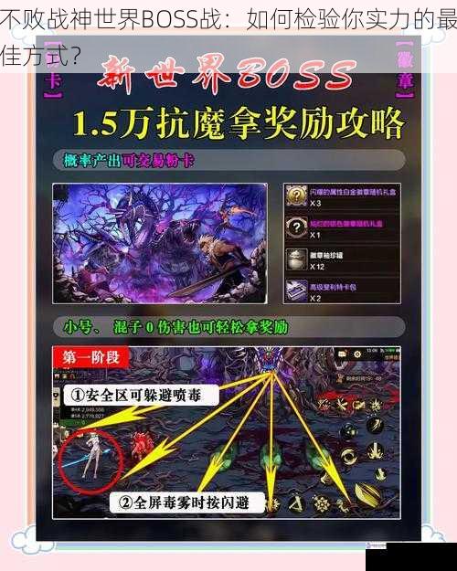 不败战神世界BOSS战:如何检验你实力的最佳方式?
