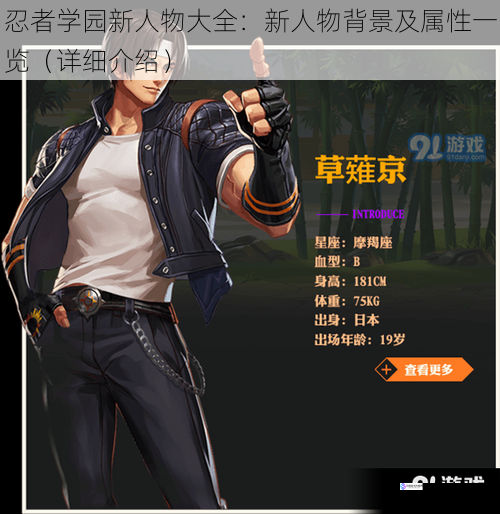 忍者学园新人物大全:新人物背景及属性一览(详细介绍)