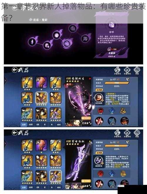 第一章节忍界新人掉落物品:有哪些珍贵装备?