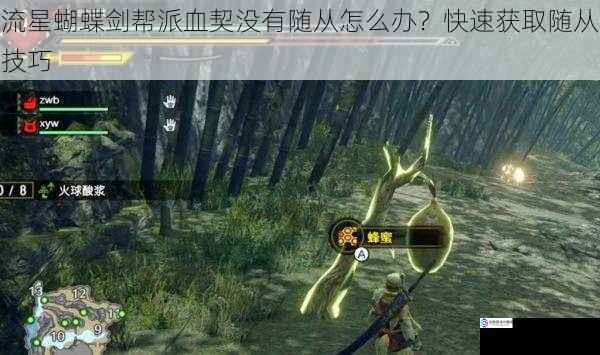 流星蝴蝶剑帮派血契没有随从怎么办?快速获取随从技巧