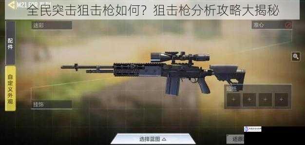全民突击狙击枪如何?狙击枪分析攻略大揭秘