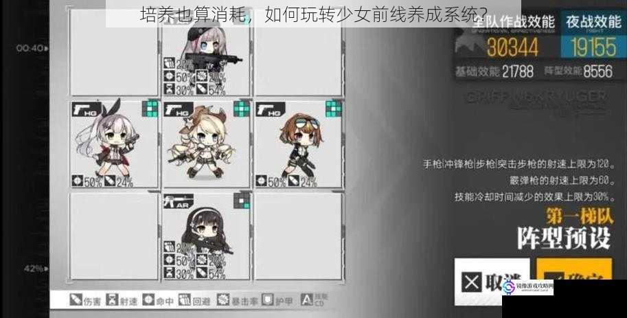培养也算消耗,如何玩转少女前线养成系统?