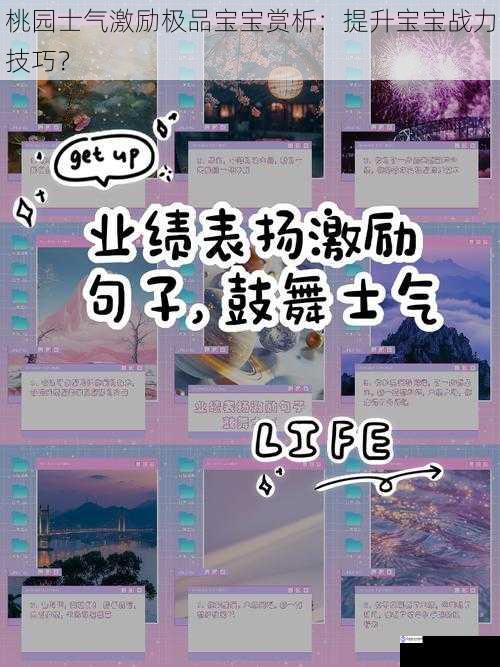 桃园士气激励极品宝宝赏析:提升宝宝战力技巧?