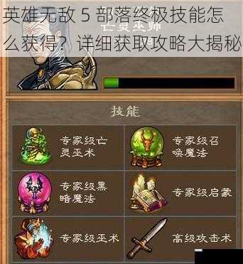 英雄无敌 5 部落终极技能怎么获得?详细获取攻略大揭秘