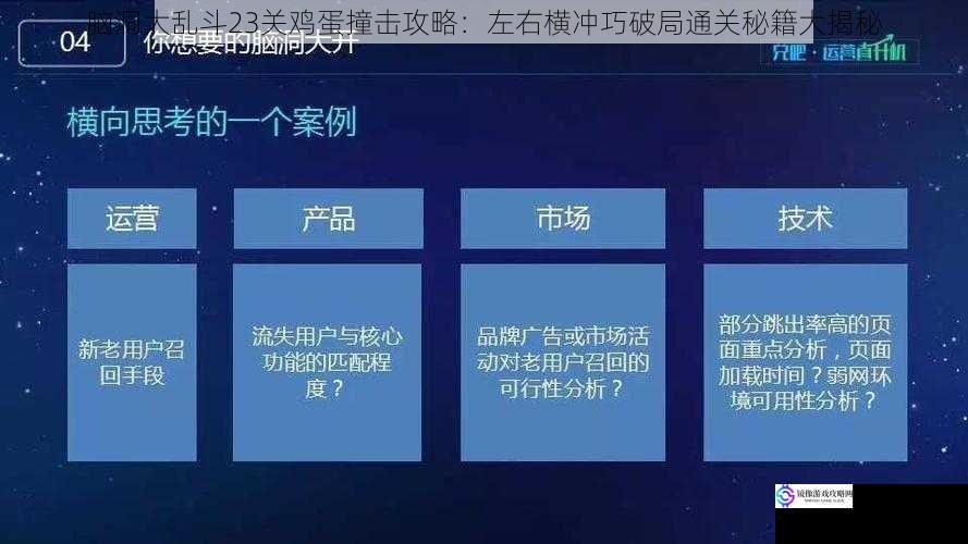 脑洞大乱斗23关鸡蛋撞击攻略:左右横冲巧破局通关秘籍大揭秘