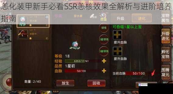 恙化装甲新手必看SSR恙核效果全解析与进阶培养指南