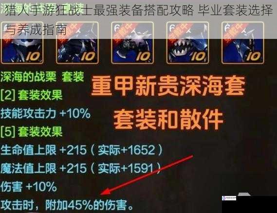 猎人手游狂战士最强装备搭配攻略 毕业套装选择与养成指南