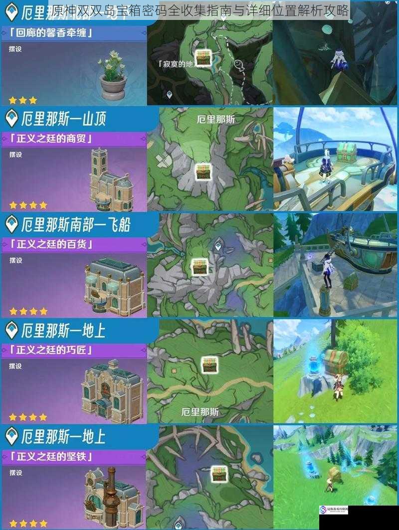 原神双双岛宝箱密码全收集指南与详细位置解析攻略