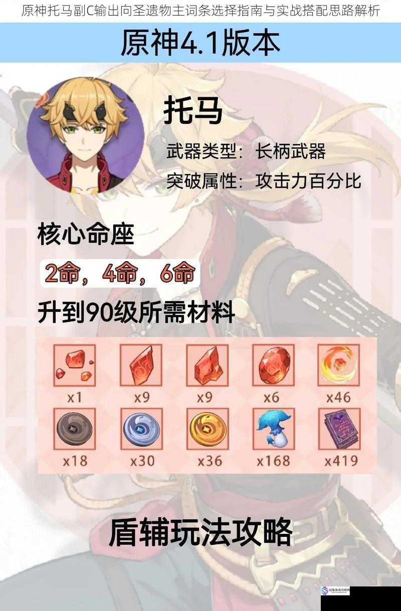 原神托马副C输出向圣遗物主词条选择指南与实战搭配思路解析