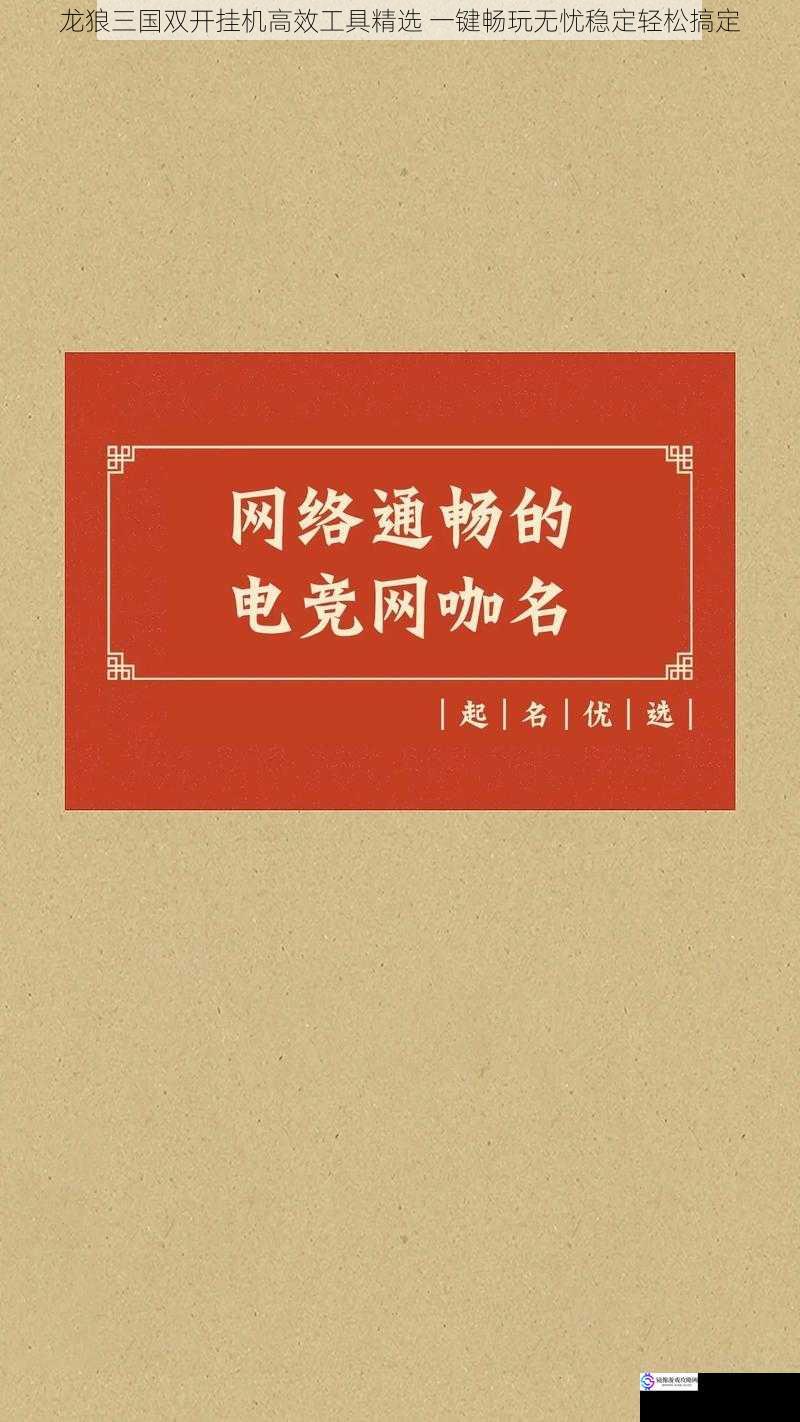 龙狼三国双开挂机高效工具精选 一键畅玩无忧稳定轻松搞定