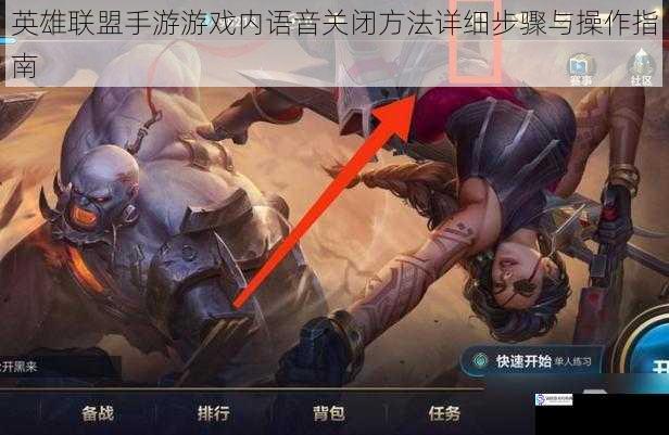 英雄联盟手游游戏内语音关闭方法详细步骤与操作指南